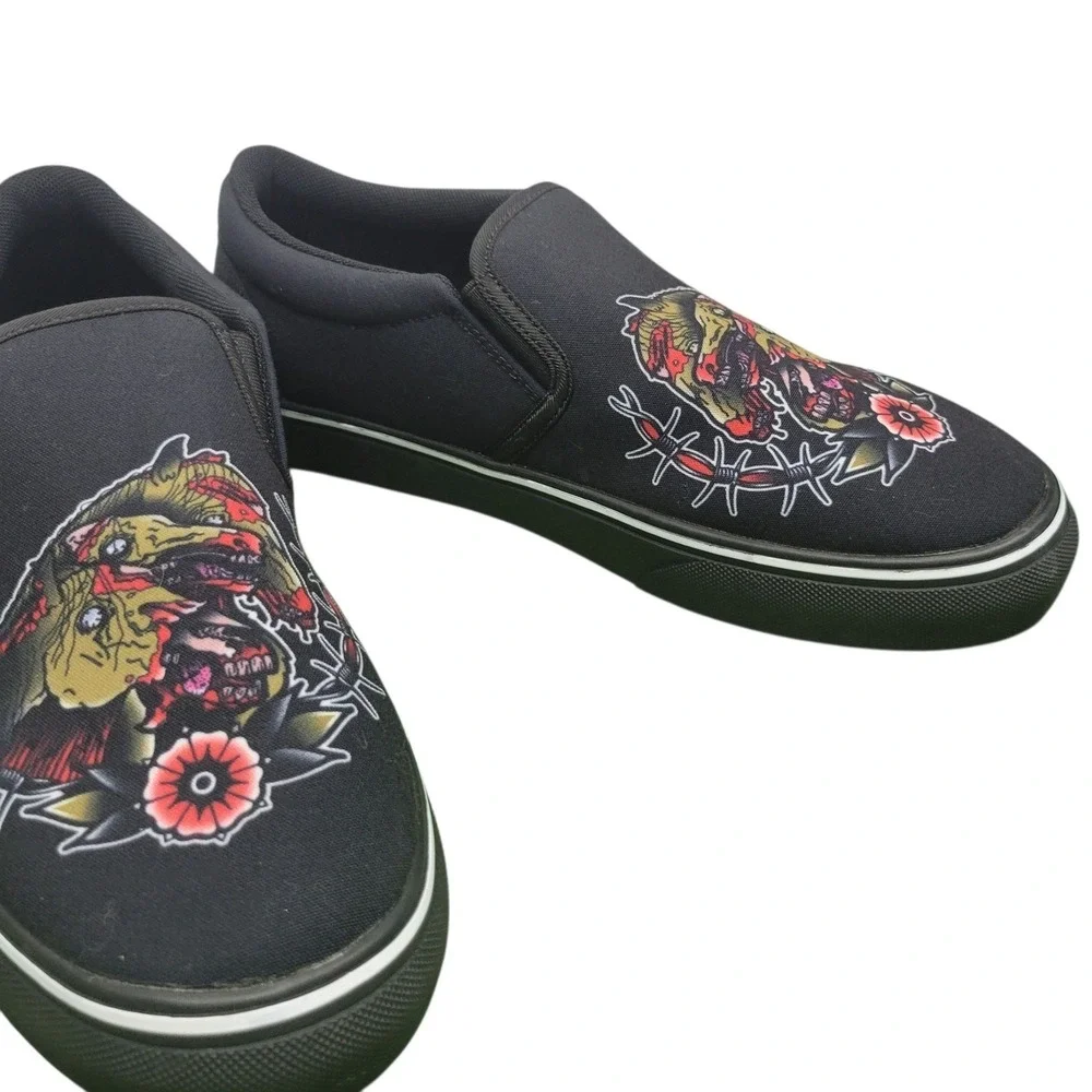 Last Light Apparel Undead Pharaohs Horses Slip On Shoes Black Mens 10 HG9239‎